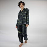 Silk Dreamscape Shirt Black Check